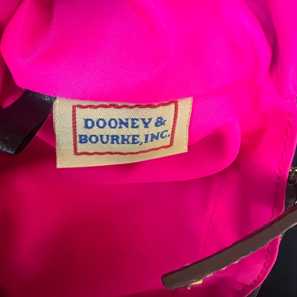 DOONEY & BOURKE Black Nylon With Brown Leather Trim Shoulder Bag - Picture 16 of 16